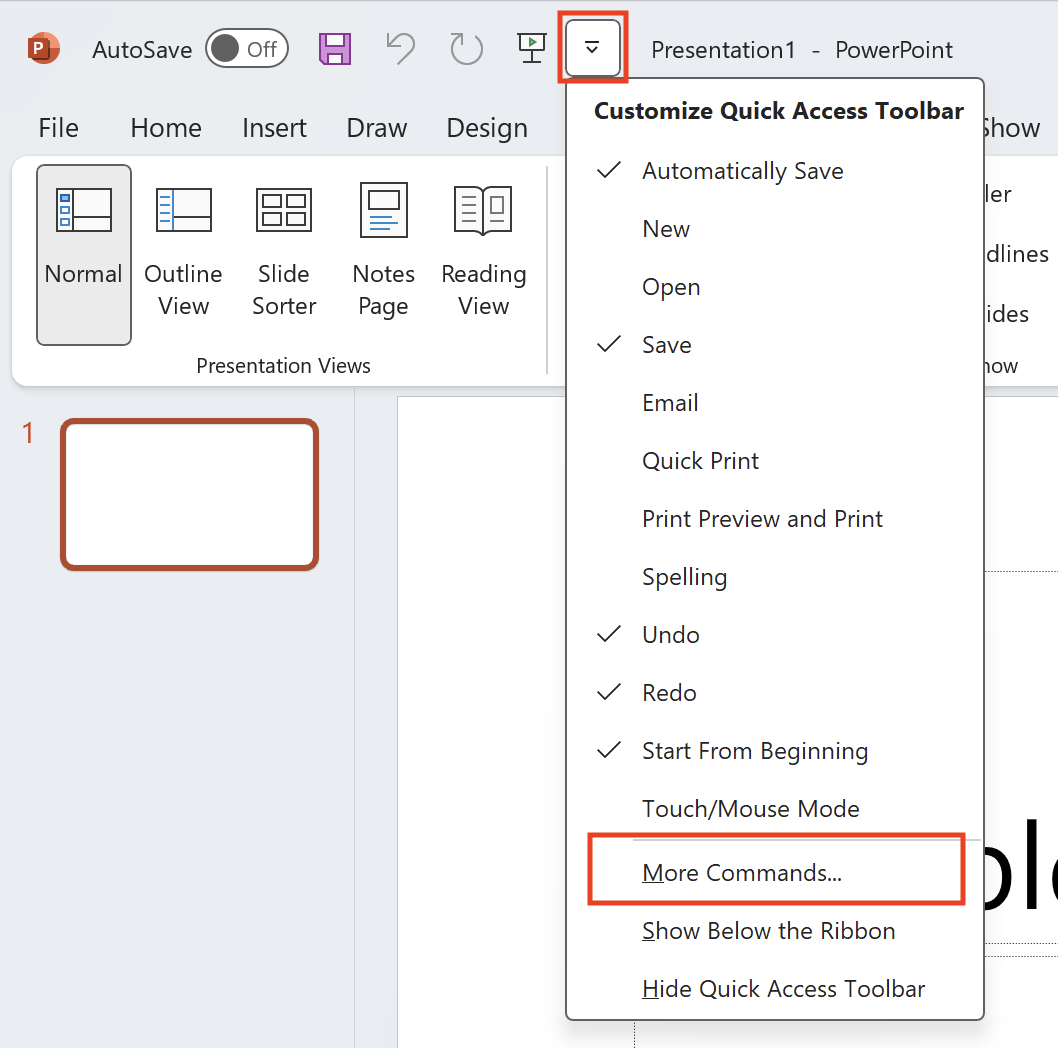 Quick Access Toolbar